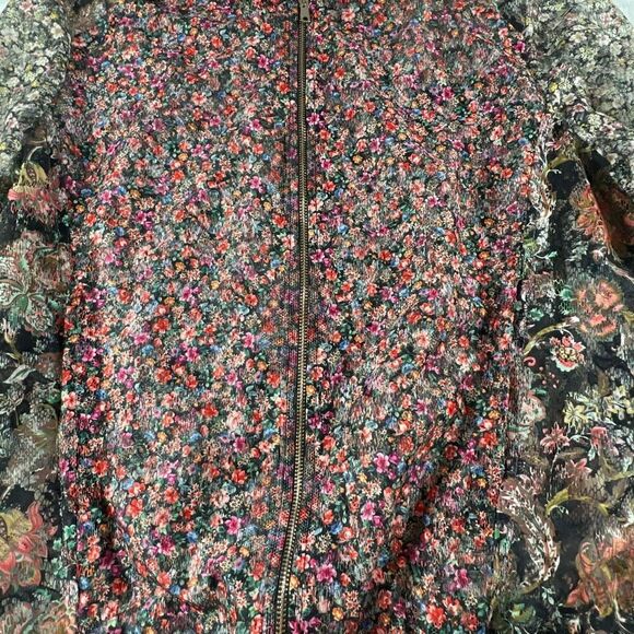 Zara Woman Sheer Floral Print Bomber Jacket Medium (318) - Picture 6 of 11